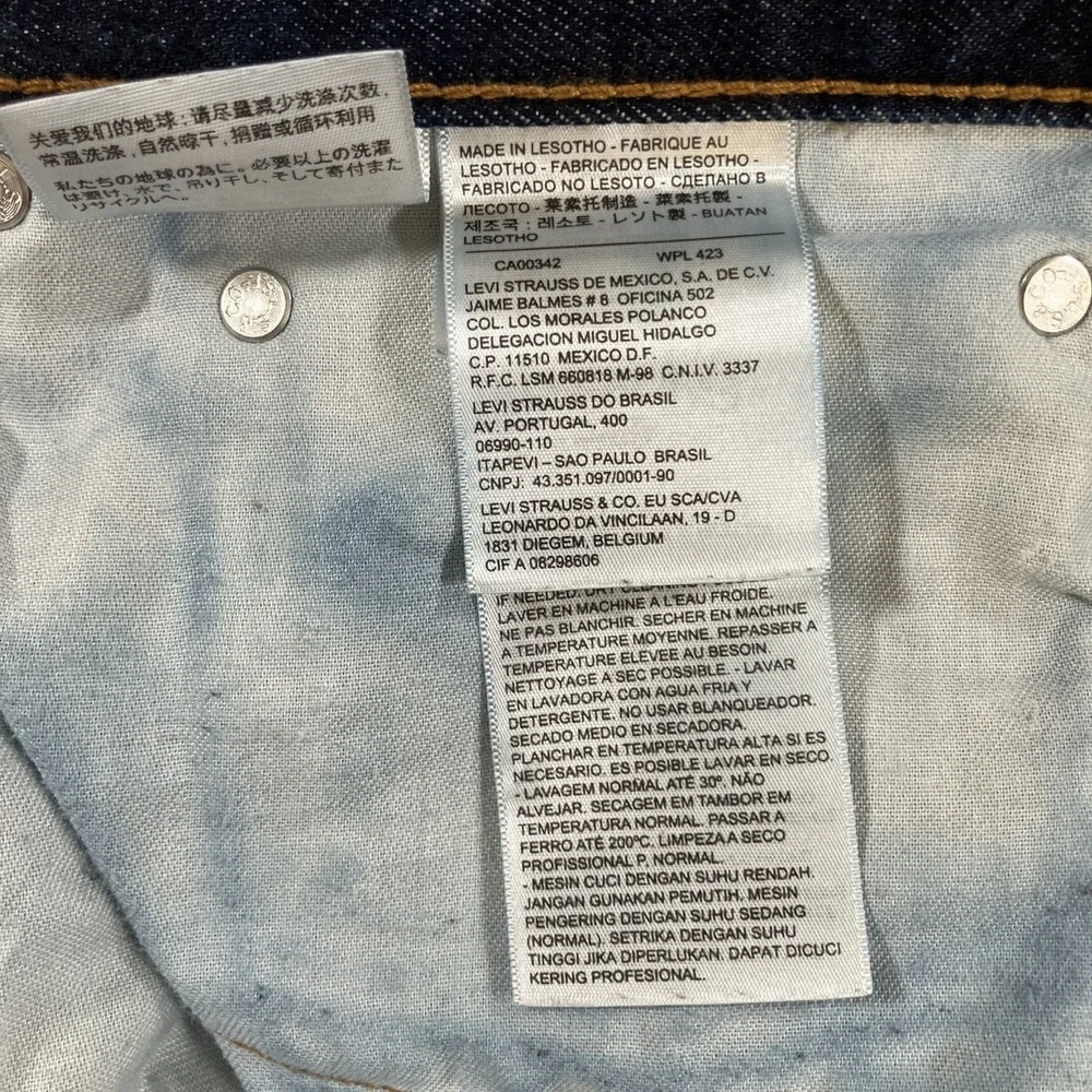 Levi's 505 Jeans Mens 40x30 Dark Wash Regular Straight Stretch Denim